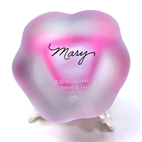 Hallmark Mary's Angels ZINNIA Keepsake Ornament 2016 Series #29 Pink with Doll - Picture 7 of 12